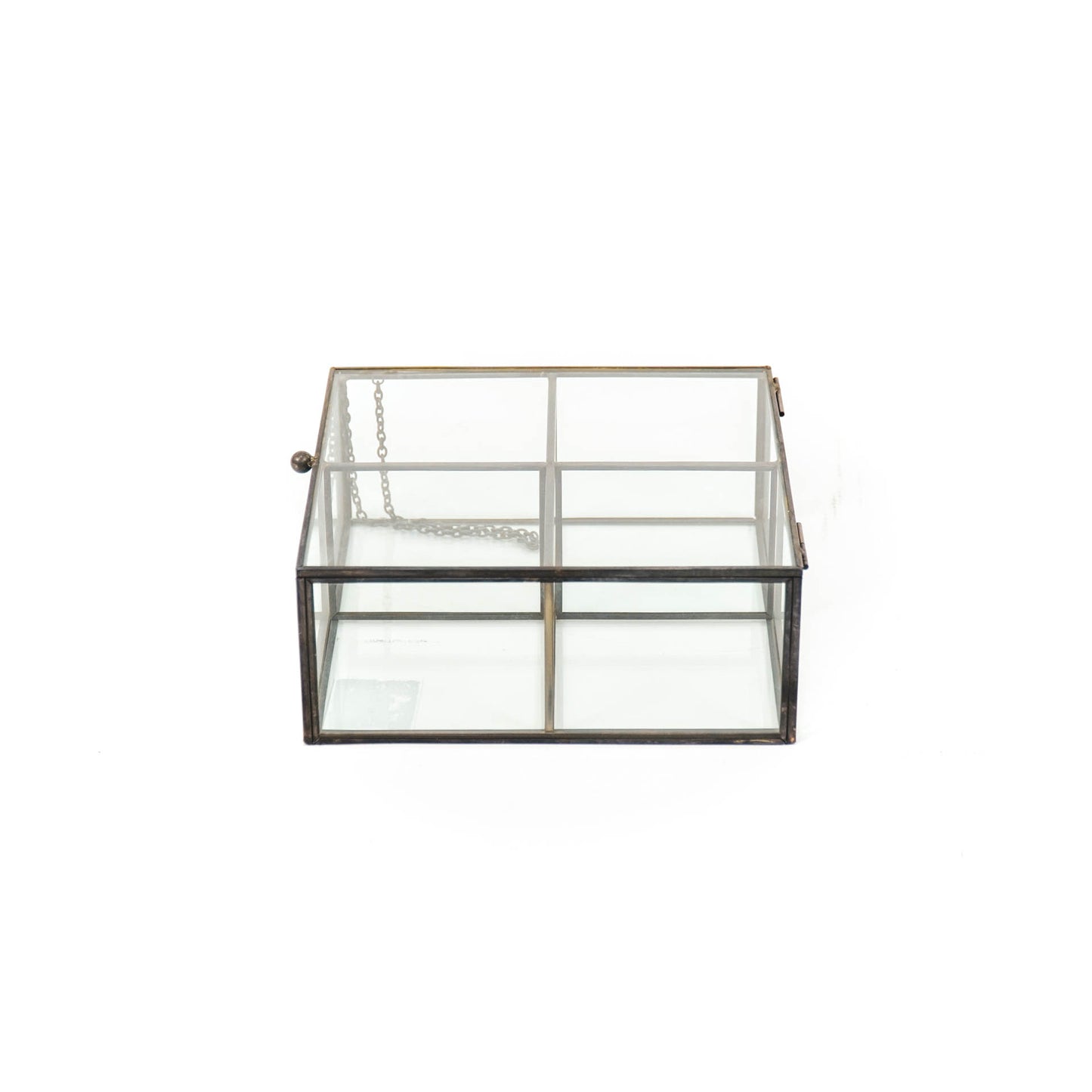 Housevitamin Box Glass - Black - 16x16x6,5cm