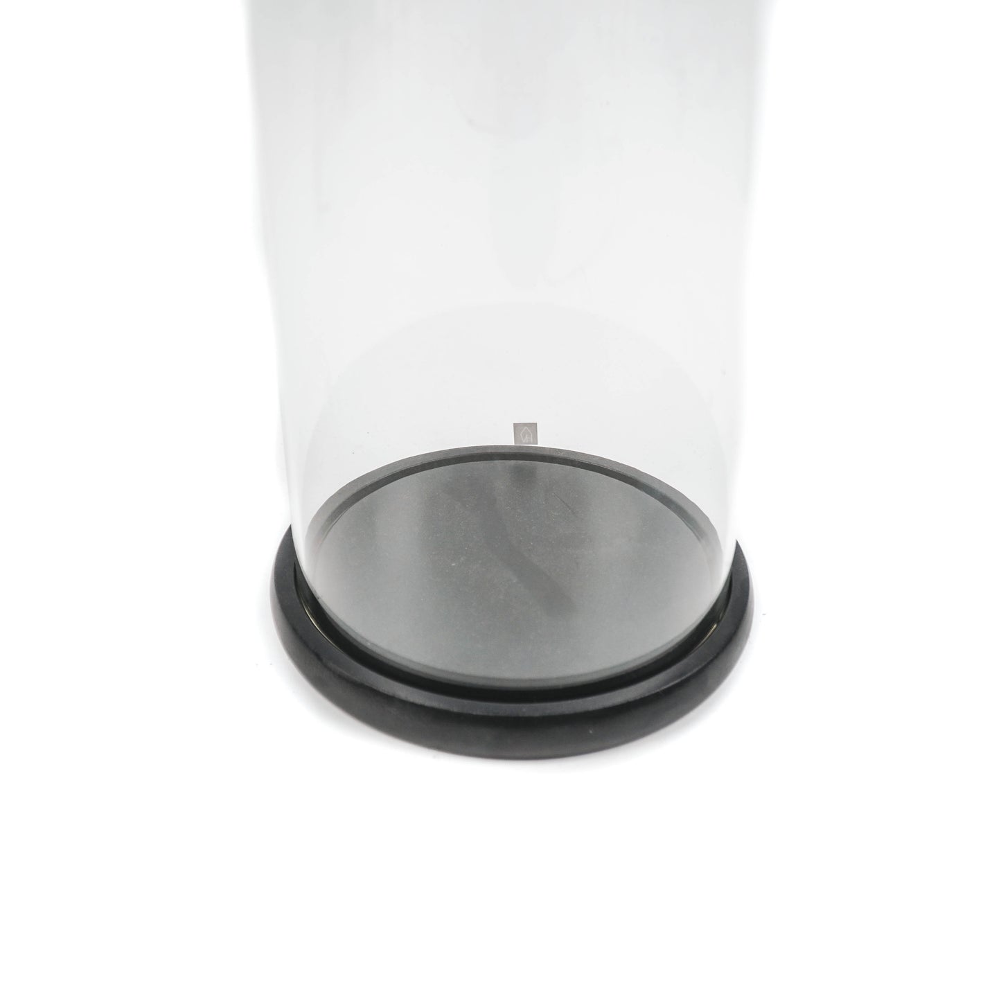 Bell Jar - Glass/Wood - Black - - 17x17x32cm