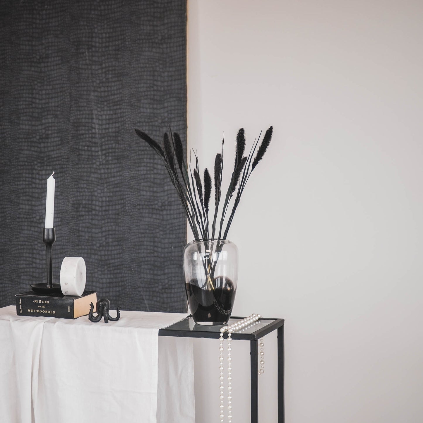 Vase - Glass - Dipdye - Clear/Brown - 15x22cm