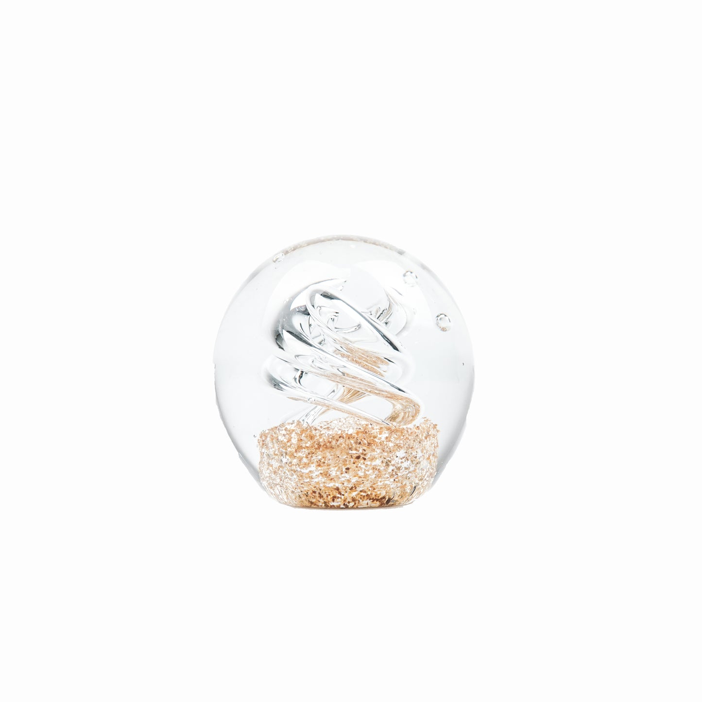 Ornamant - Presse Paper - Tornado - Glass - Gold - 8x8cm