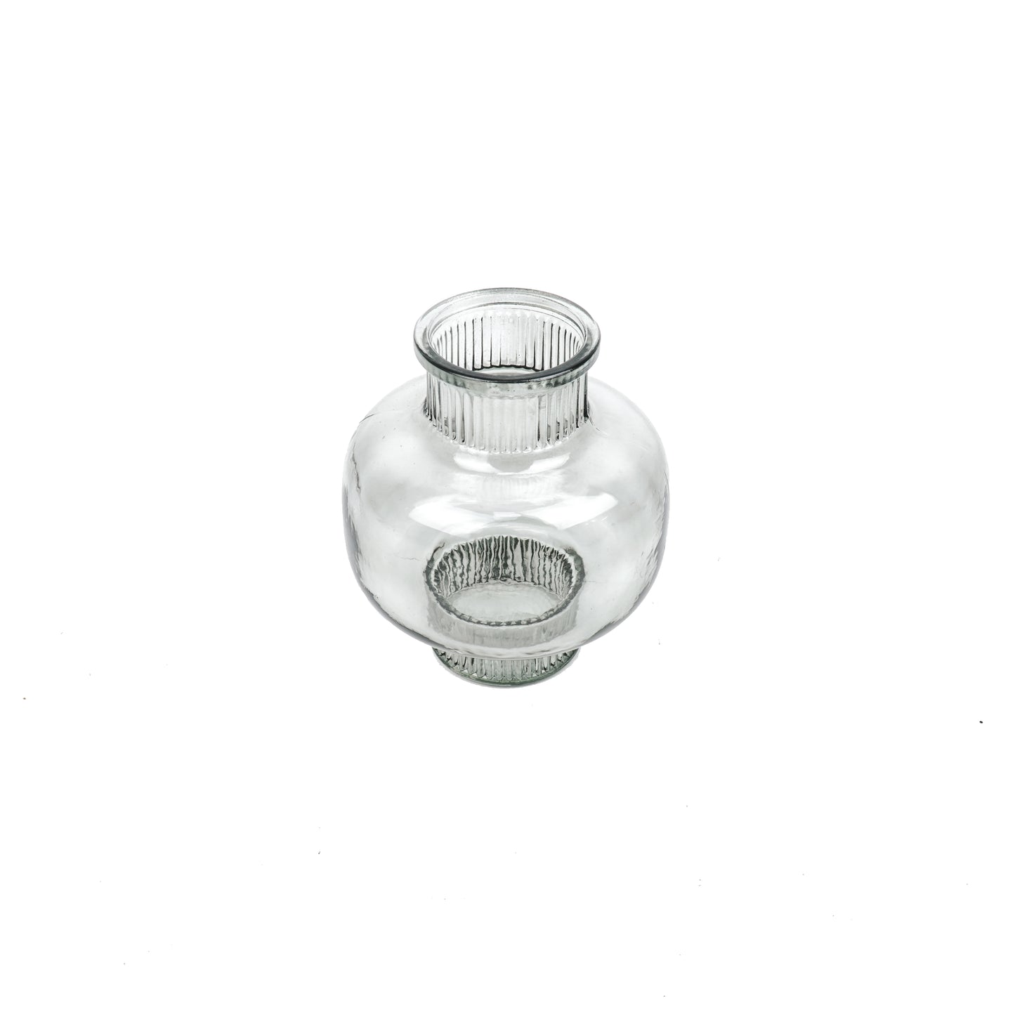 HV Glass Shaped Vase - Smokey - 7x20cm