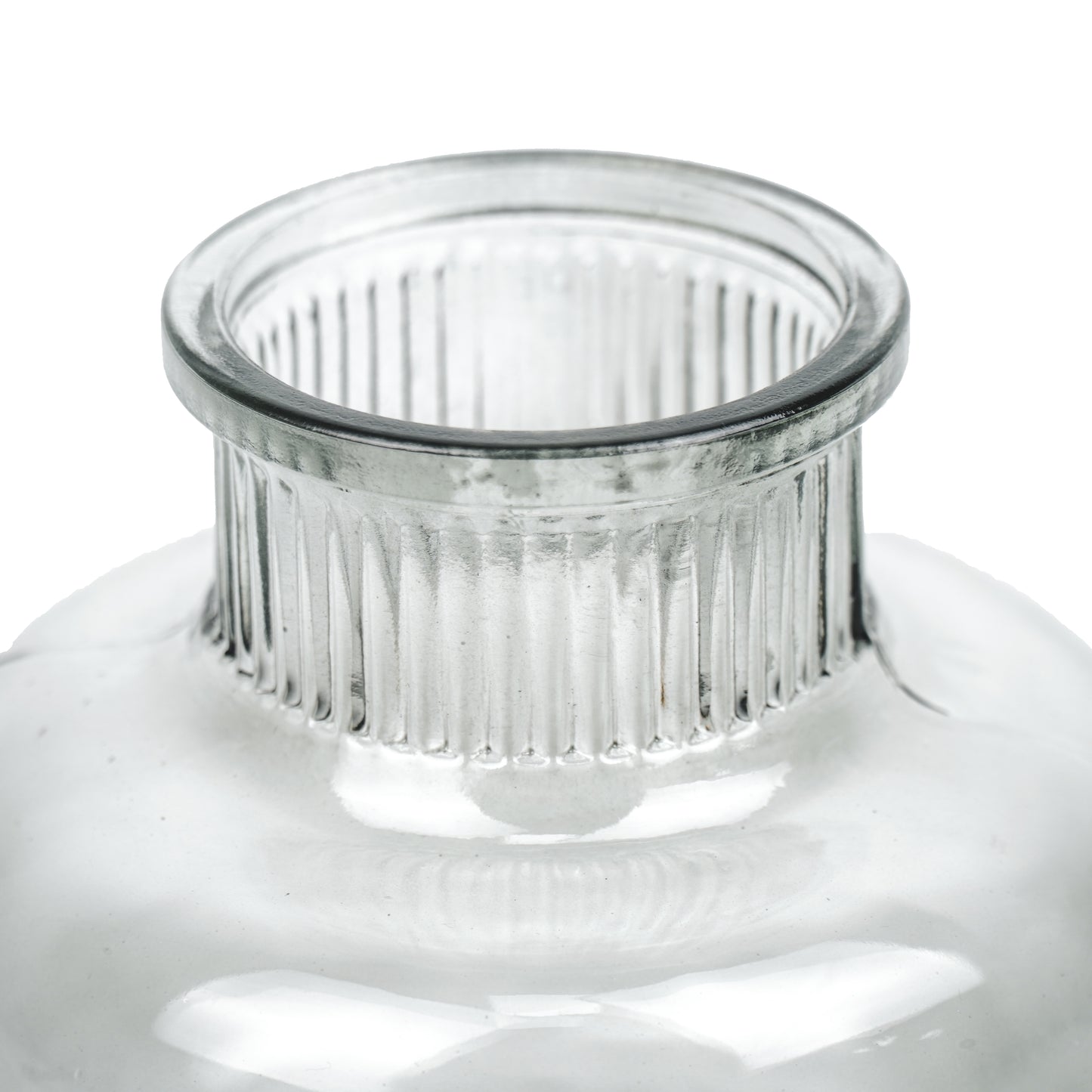 HV Glass Shaped Vase - Smokey - 7x20cm