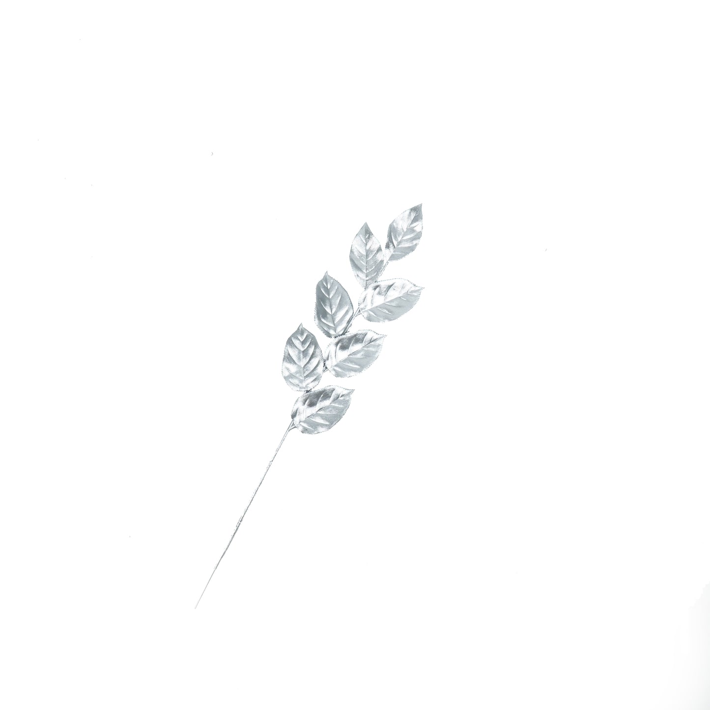 Artificial Branch - Leafs - Polystyrene - Silver - 12x57cm