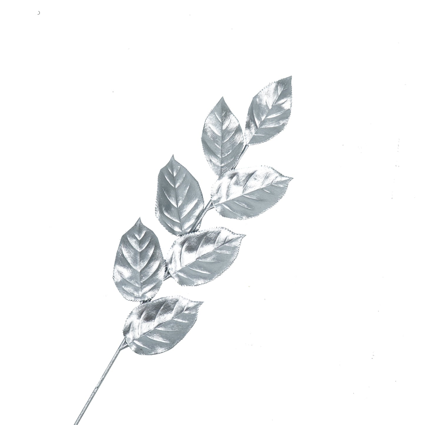 Artificial Branch - Leafs - Polystyrene - Silver - 12x57cm