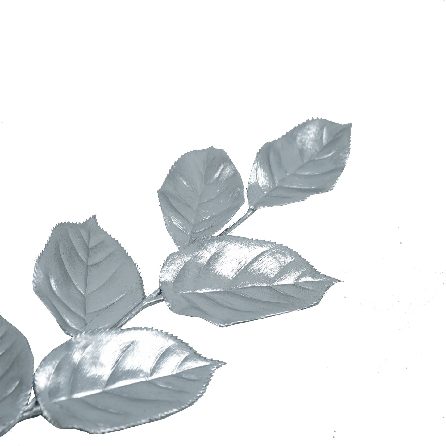 Artificial Branch - Leafs - Polystyrene - Silver - 12x57cm