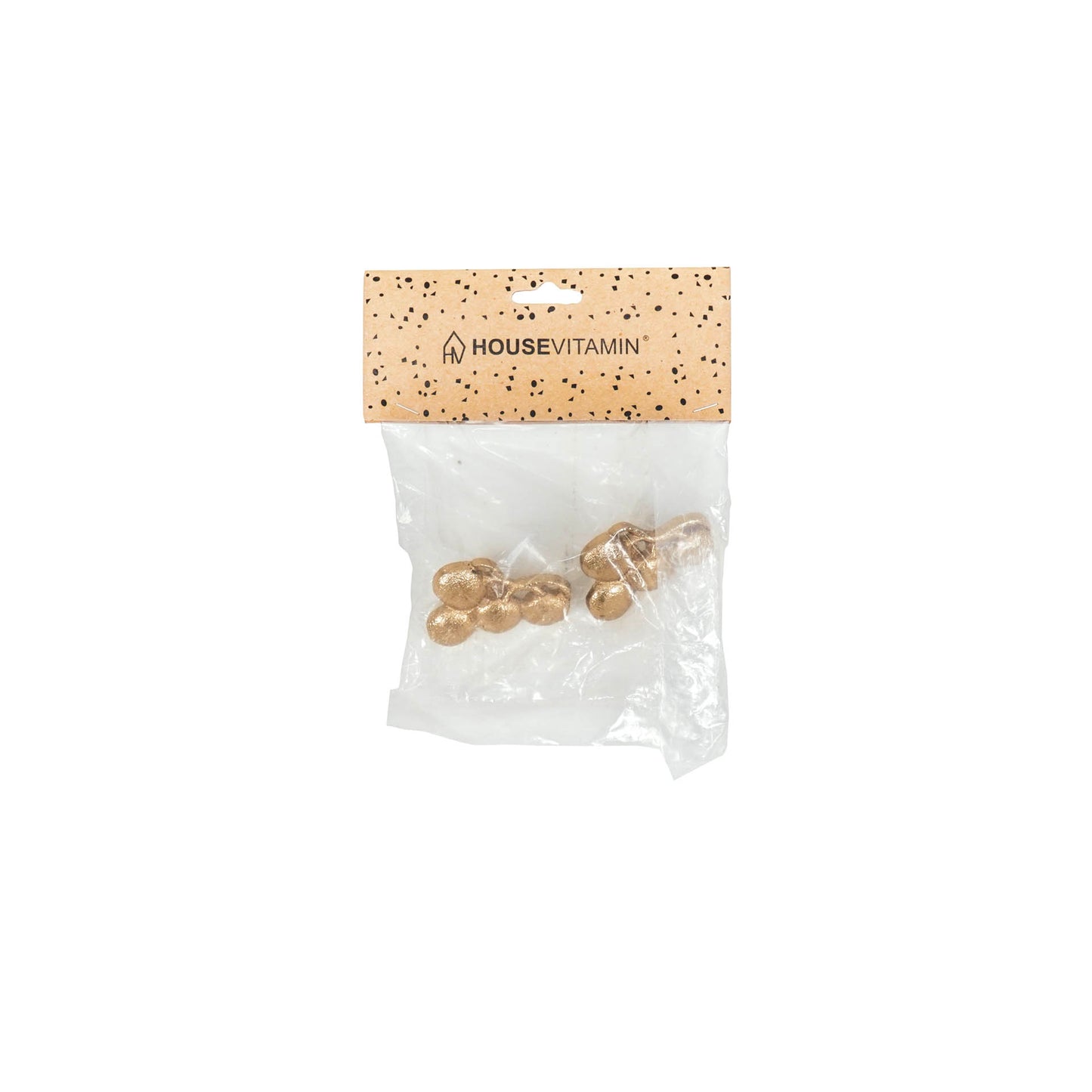 HV S2 Kaars Pinnen- Bubbels - Goud - 8x4
