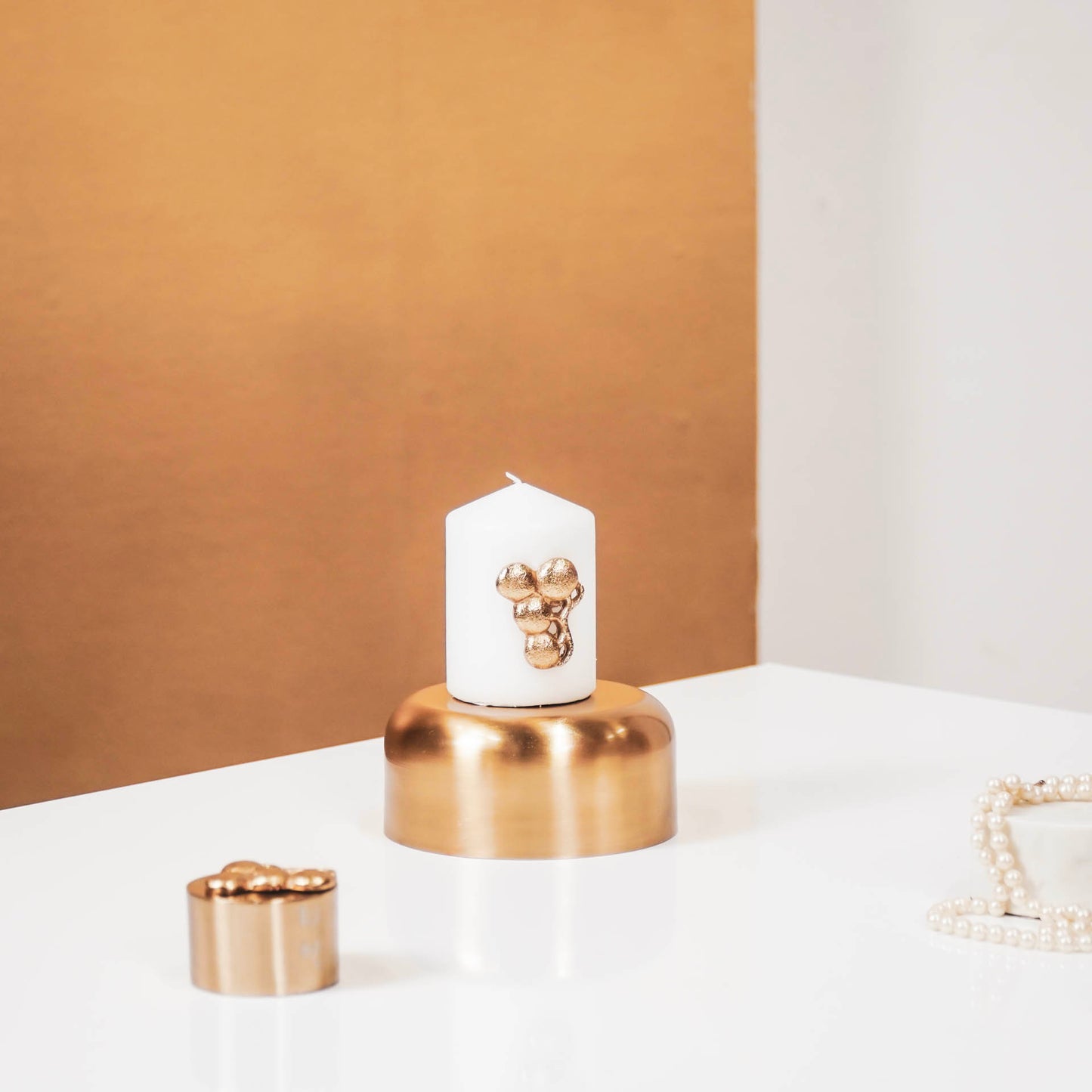 HV S2 Kaars Pinnen- Bubbels - Goud - 8x4