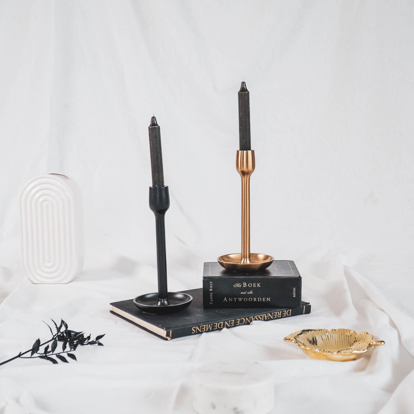 HV Basic Candleholder- Black- 10,5x10,5x25cm