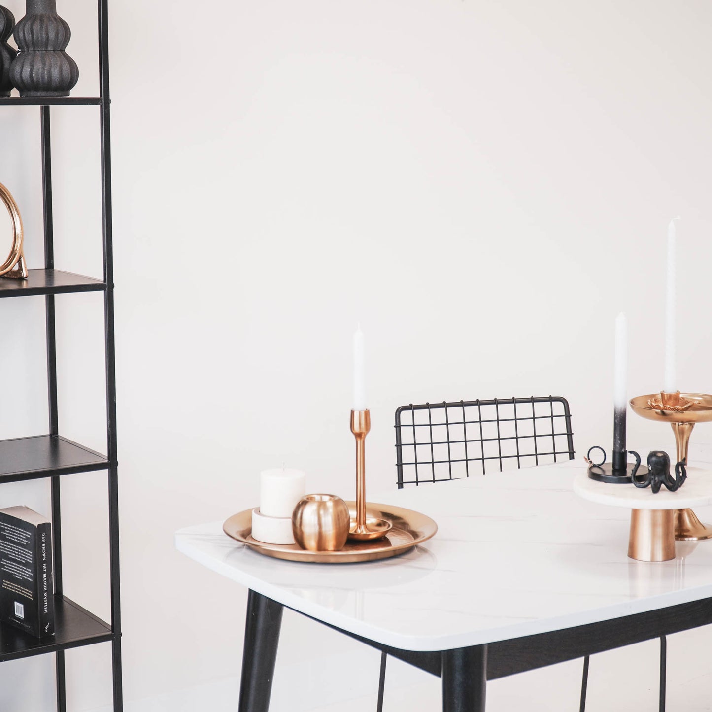 HV Basic Candleholder- Gold- 10,5x10,5x25cm