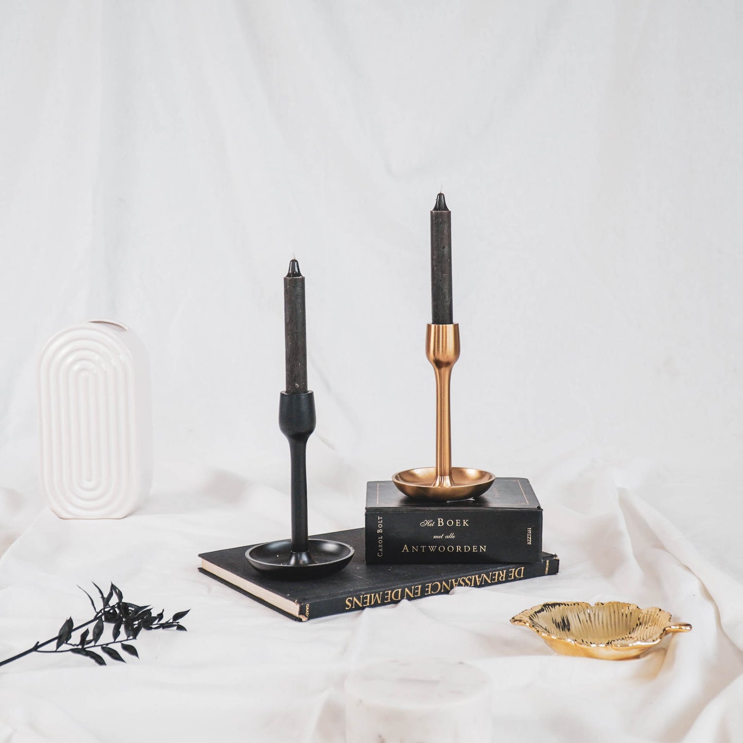 HV Basic Candleholder- Gold- 10,5x10,5x17cm