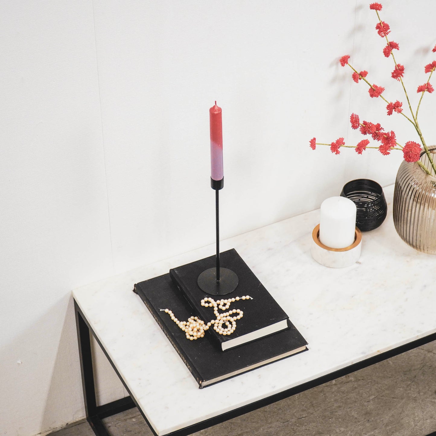 HV Basic Candleholder - Black - 7,5x7,5x24cm
