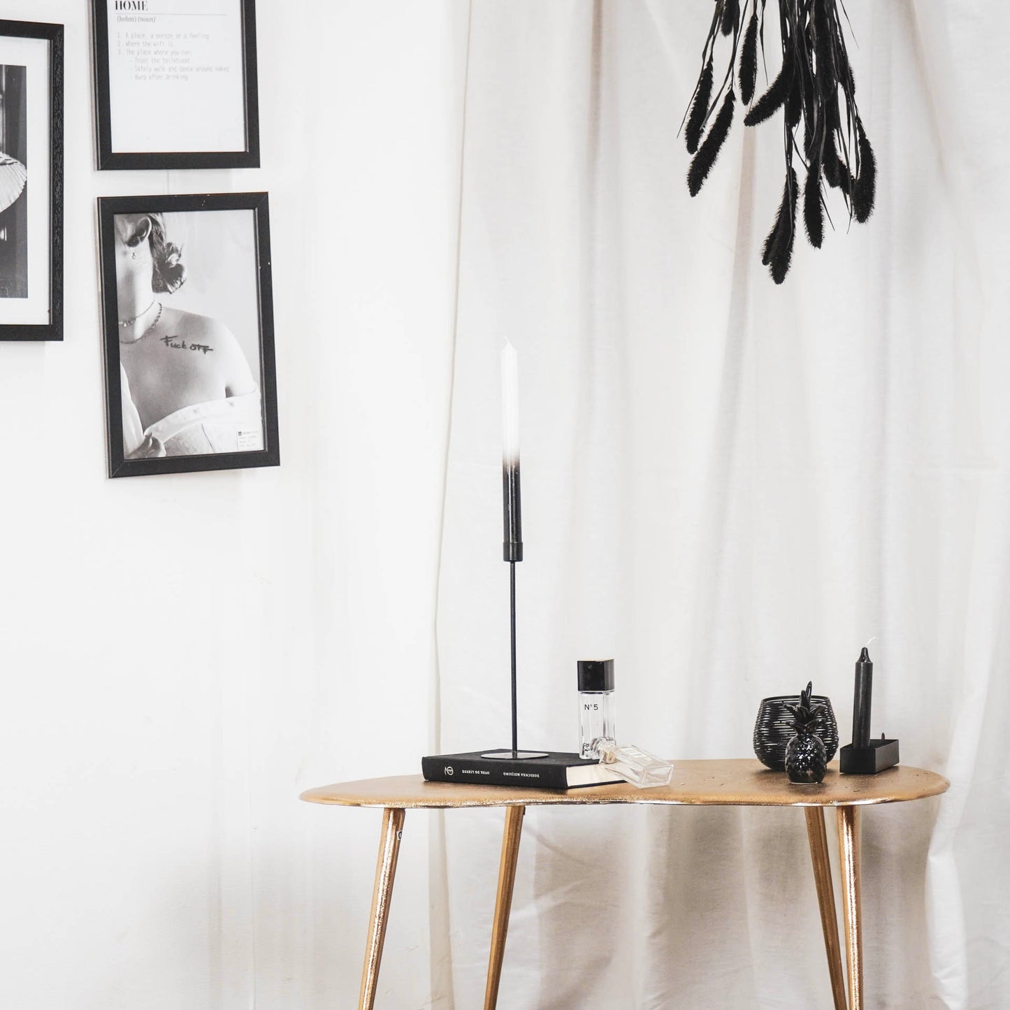 HV Basic Candleholder - Black - 7,5x7,5x24cm