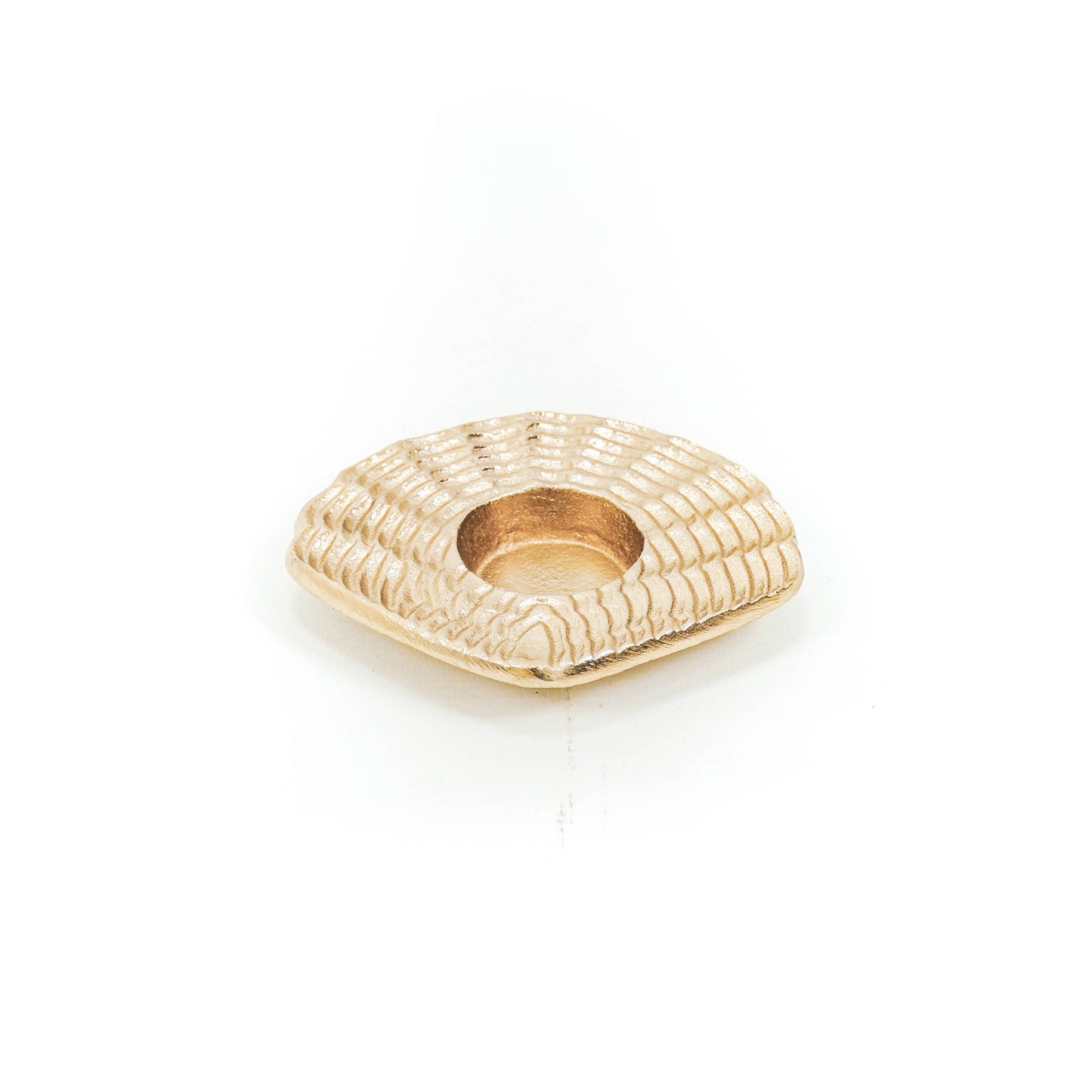 HV Golden Shell Candleholder - 12x11x2cm