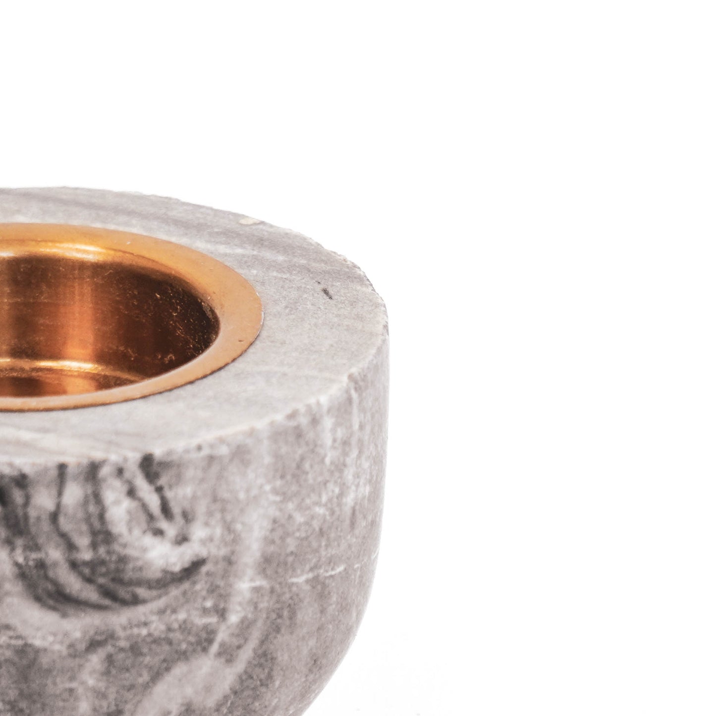 HV Candle Holder- White Marble- 7,5x7,5x4,5cm