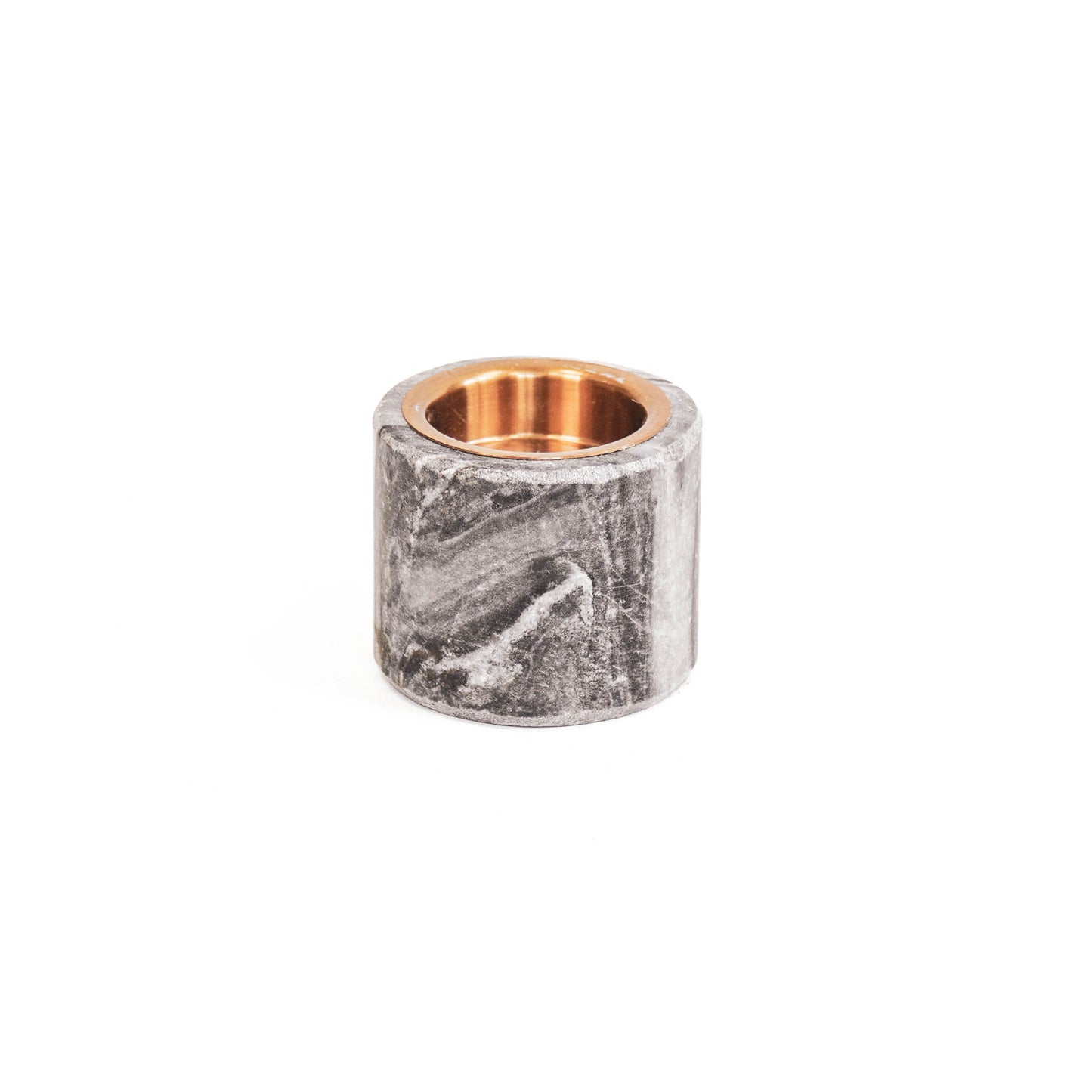 HV Marble Candleholder - Dark - 6x6x5cm