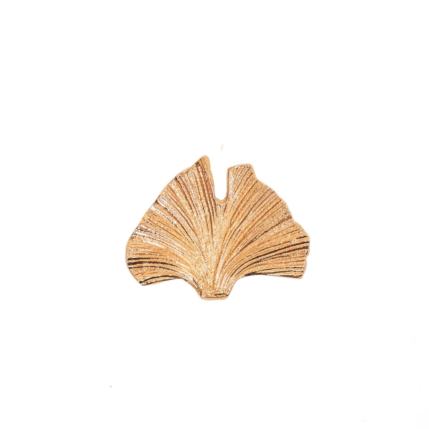 HV Set of 2 doorknobs Ginkgo leafs- 6x4x6cm