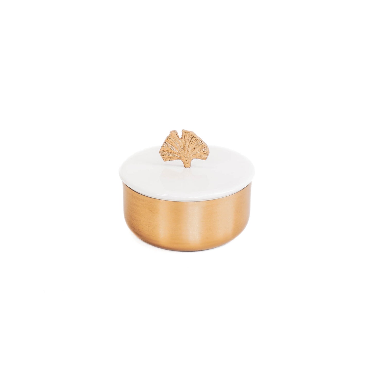 HV Box Ginko-Gold/White - 14x10 cm