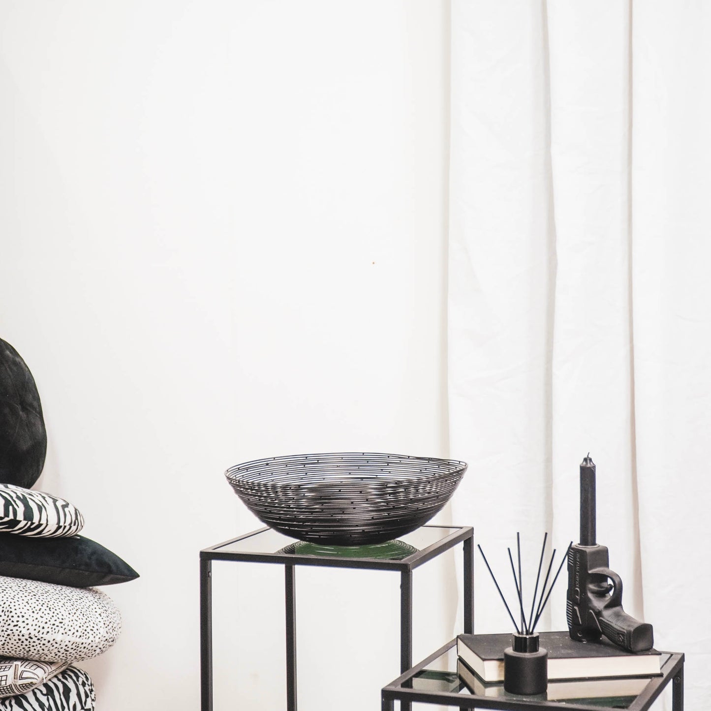 Bowl - Wired Steel - Black - 34x34x10cm