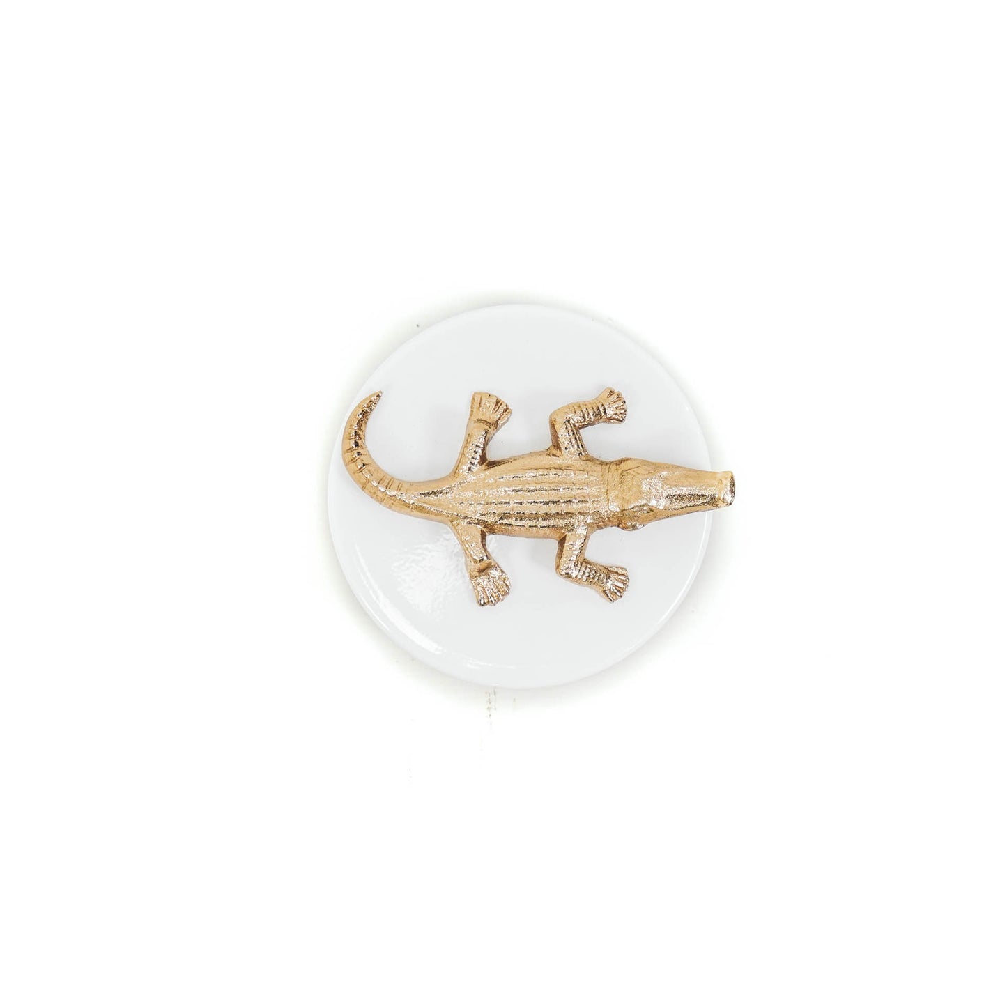 HV Box Crocodile - Gold/White - 14x10 cm
