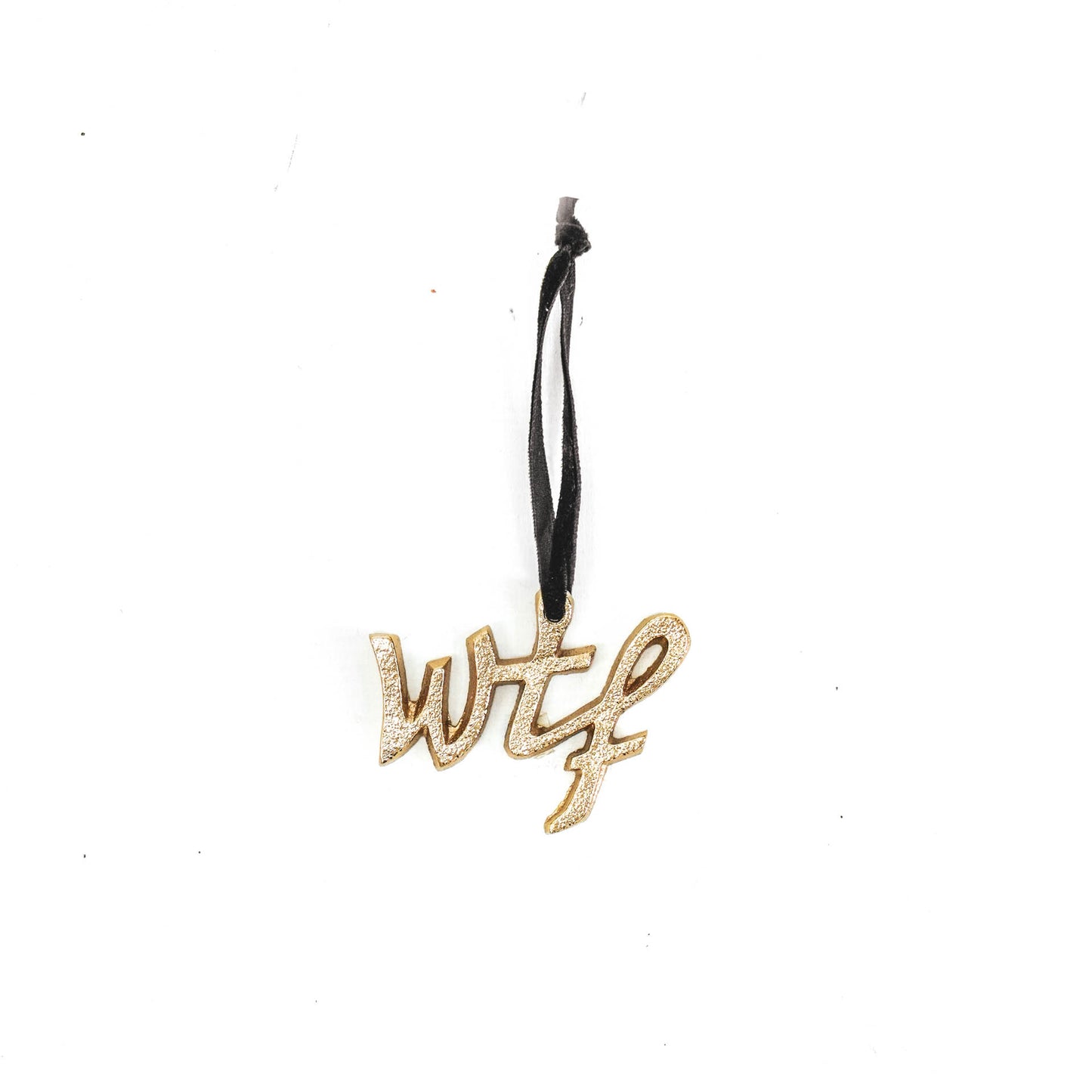 HV Set of 2 Xmas hangers WTF - Gold - 8x0,5x5cm