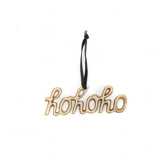Housevitamin Xmas hangers HOHOHO - Gold - Set of 2 - 8x0,5x5cm