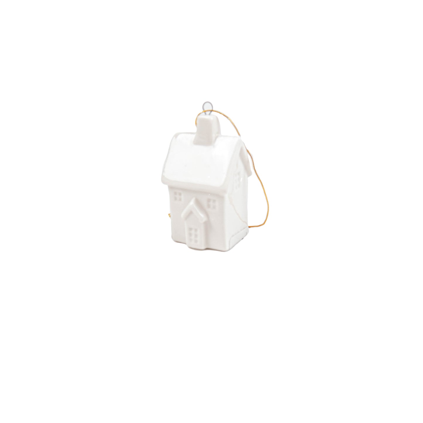 HV House Xmas hanger front door - 3x2x6 cm - White - Ceramics