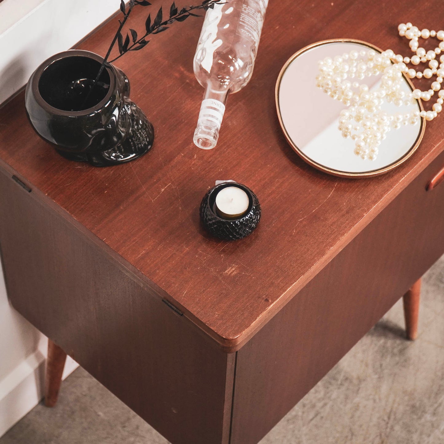 HV Scales tealight holder - 7x7x4 cm - Black