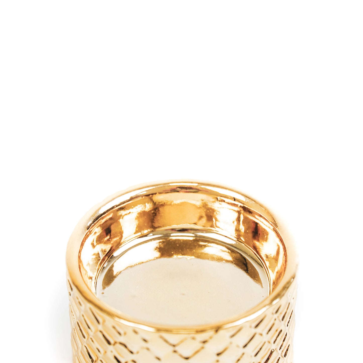 HV Scales tealight holder Cylinder - 6x6x4cm - Golden