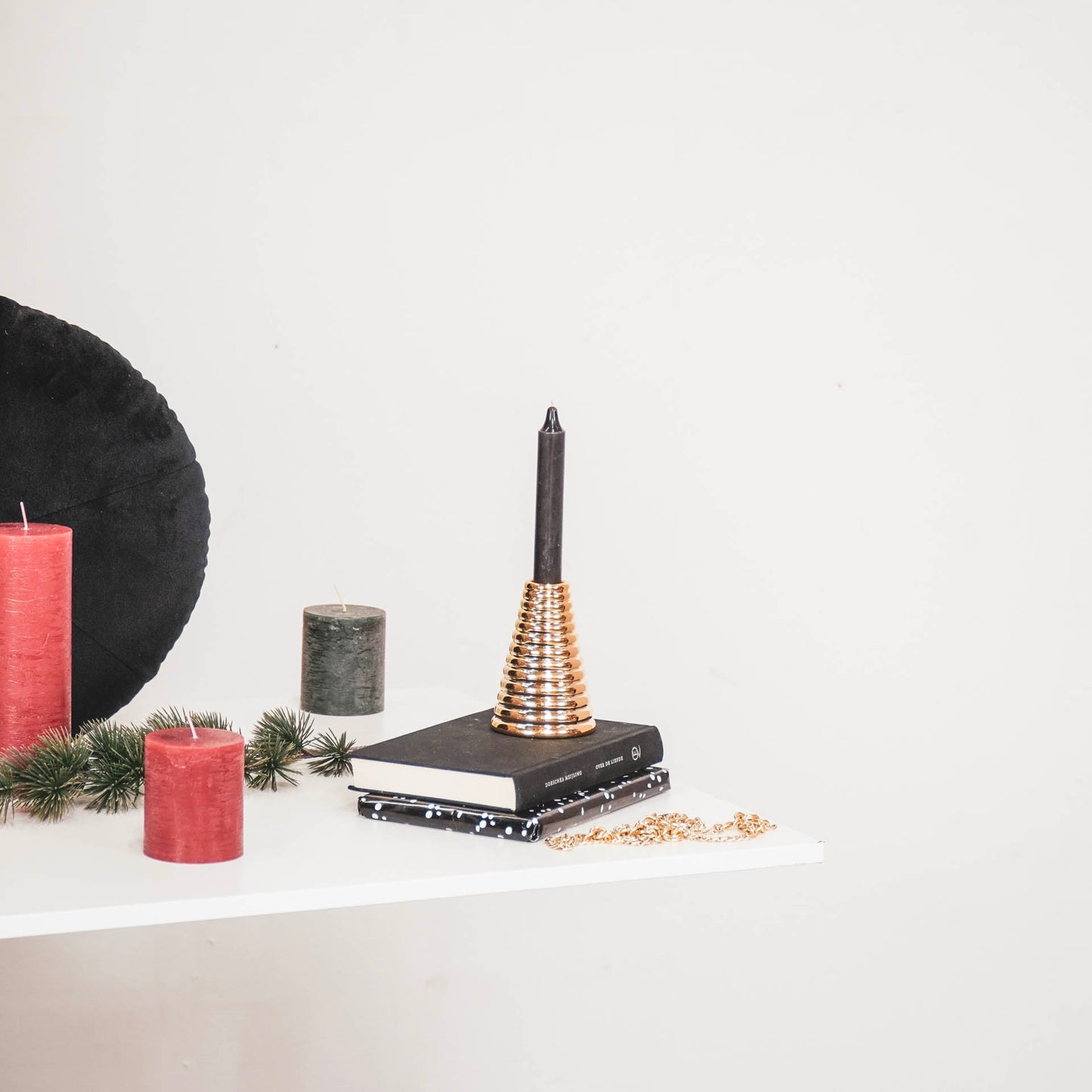 HV ModernTree Candle Holder- 5x5x7 cm- Gold