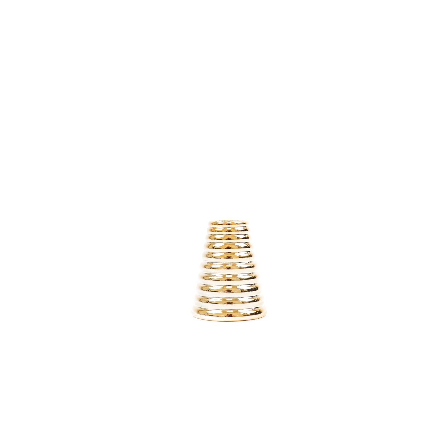 HV Modern Golden Xmas tree Candleholder - 8x8x11cm