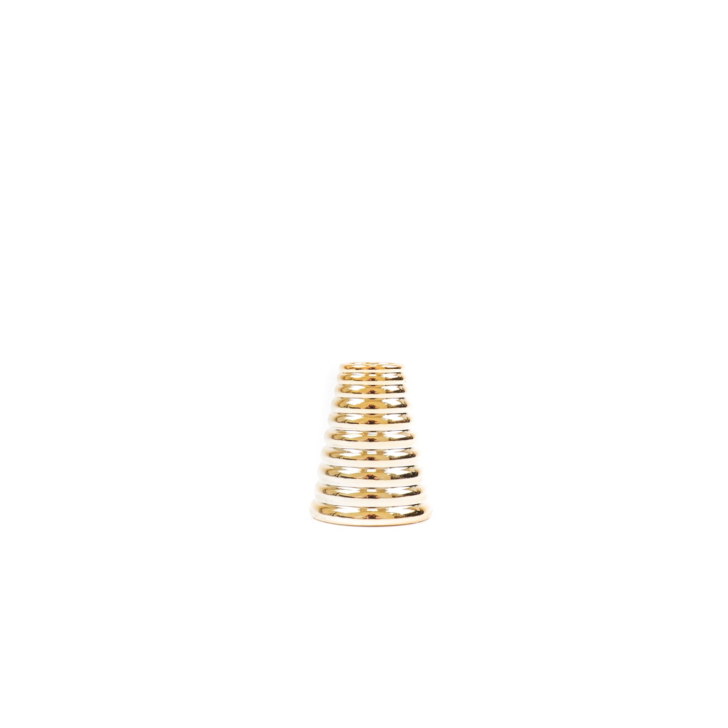 HV Modern Golden Xmas tree Candleholder - 8x8x11cm