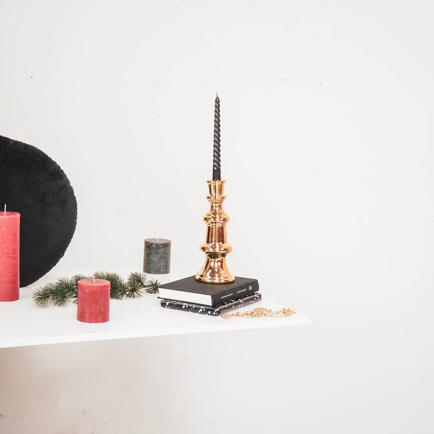 HV Candleholder L - 9x9x23cm - Gold