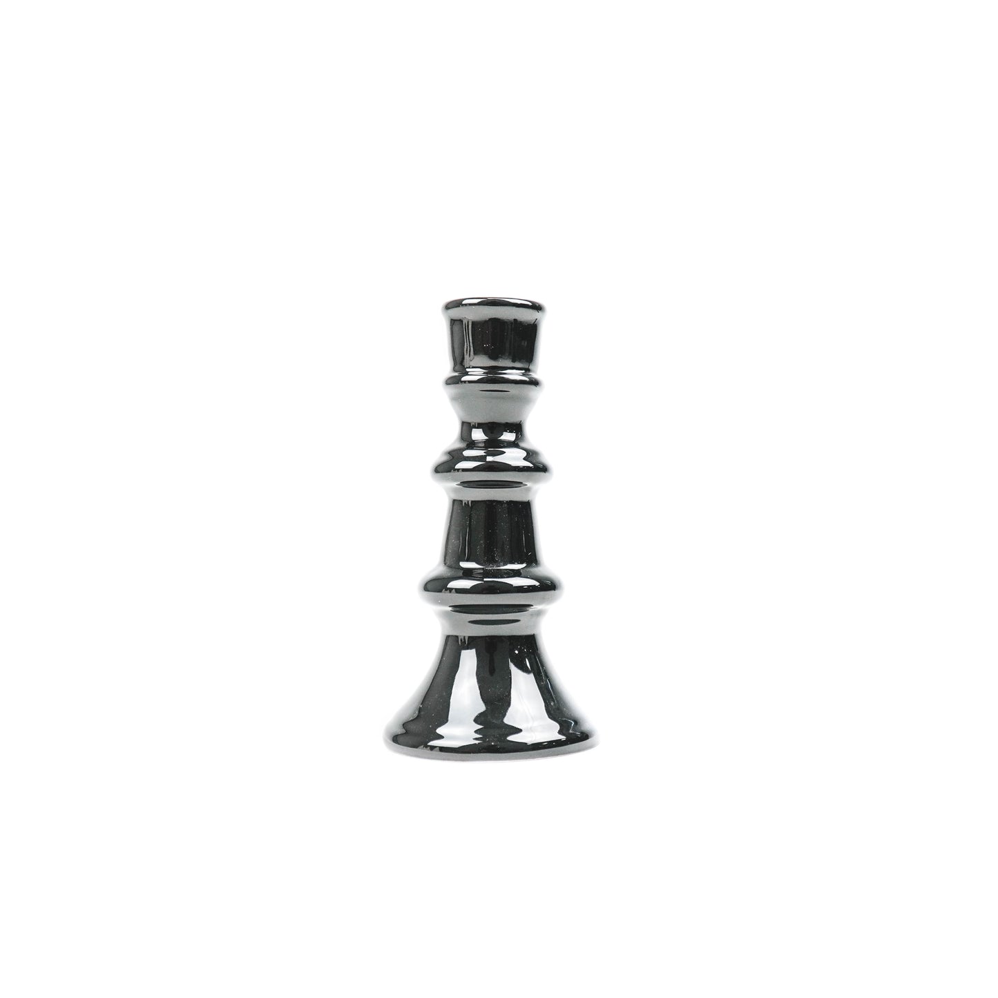 HV Chess Candleholder M - 7x7x14 cm - Black