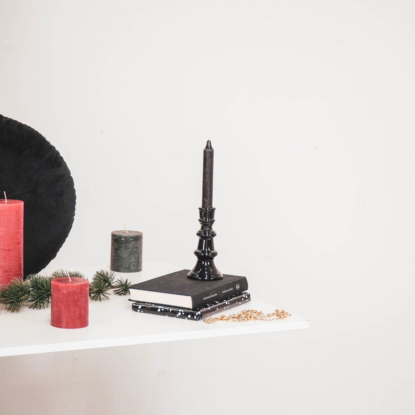 HV Chess Candleholder M - 7x7x14 cm - Black