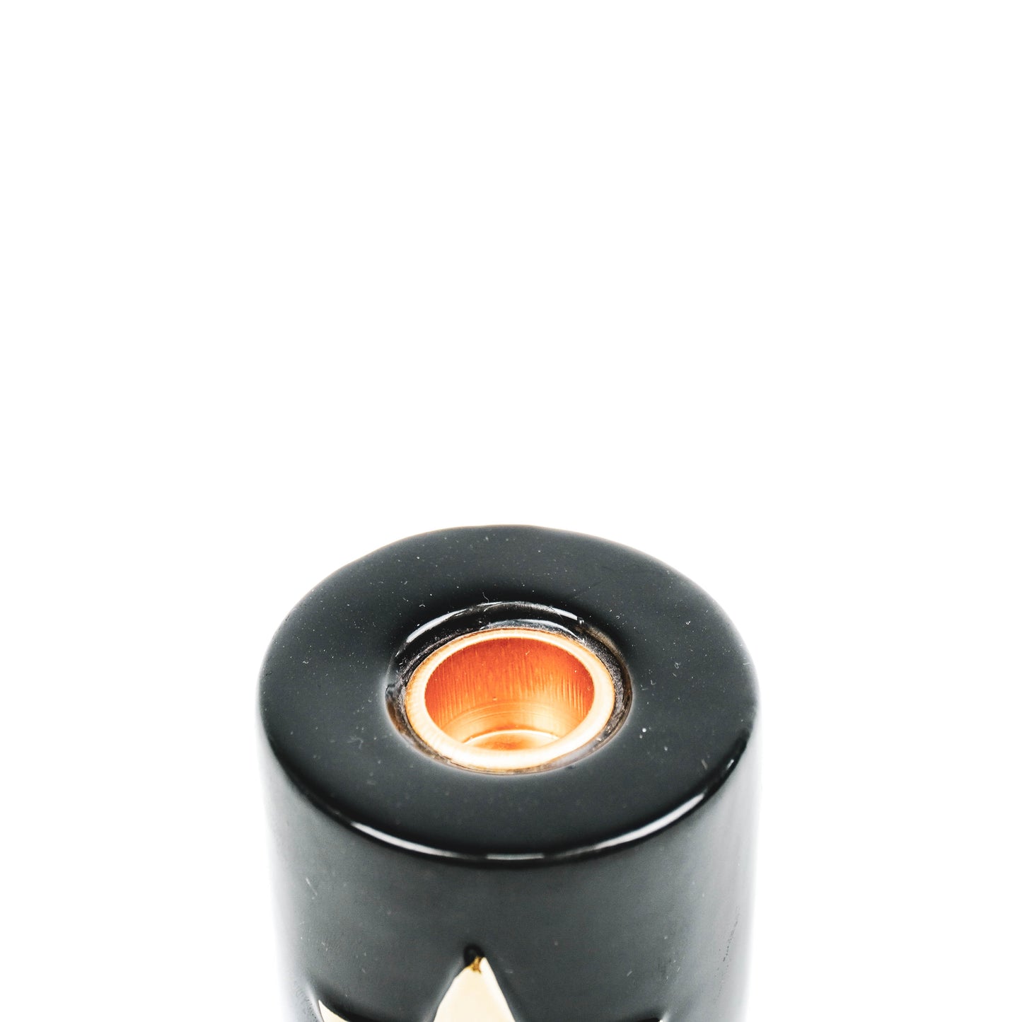 HV Star Candleholder Cilinder - 6x6x8cm - Black/ Gold