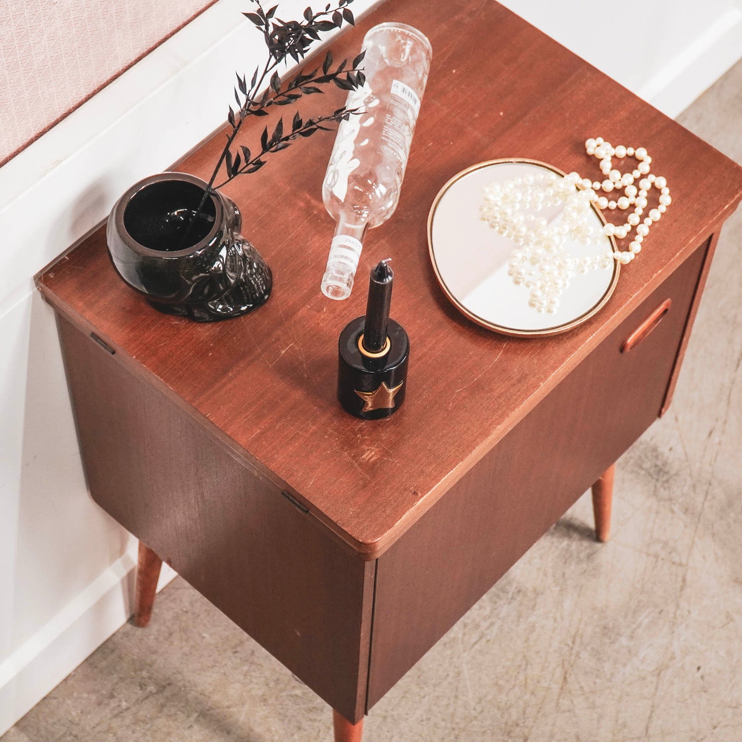 HV Star Candleholder Cilinder - 6x6x8cm - Black/ Gold