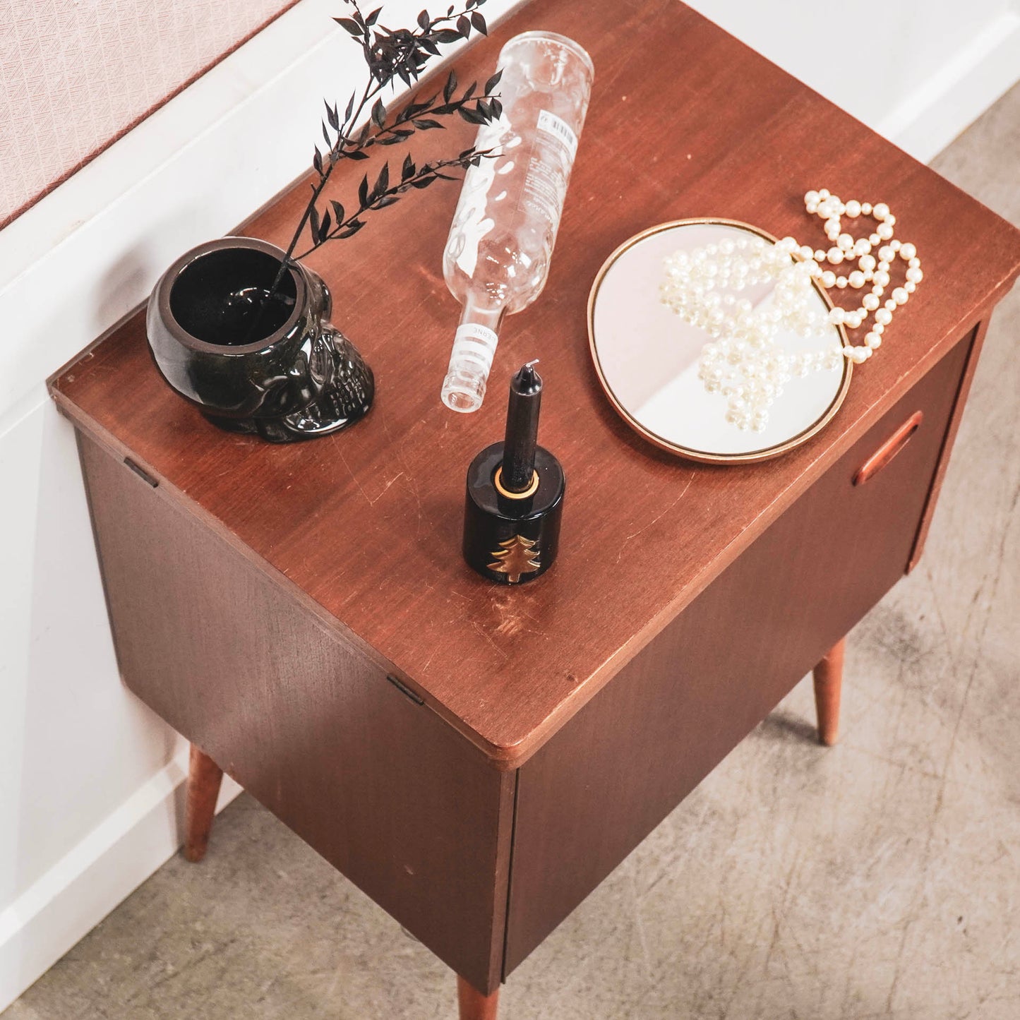 HV Star Candleholder Cilinder - 6x6x8cm - Black/ Gold