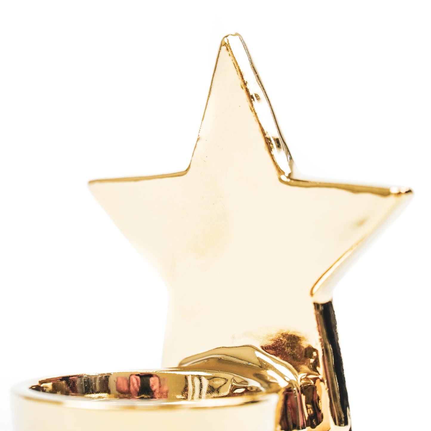Housevitamin Star Tealight Holder - Gold - 6x6x8cm