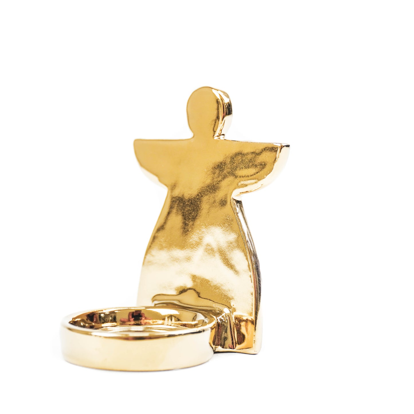 HV Angel Tealight Holder - 5,5x5,5x9cm - Golden