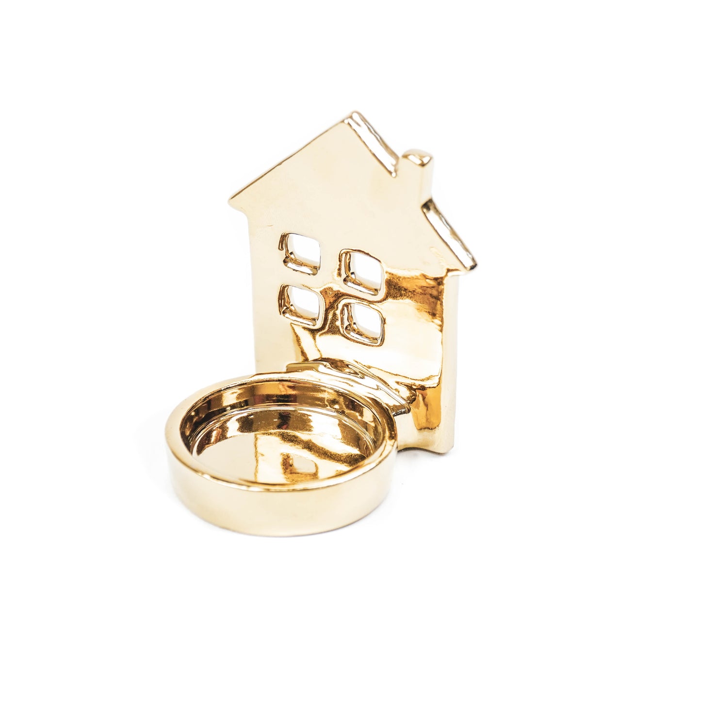 HV House Tealightholder - 5,5x5,5x9cm- Golden