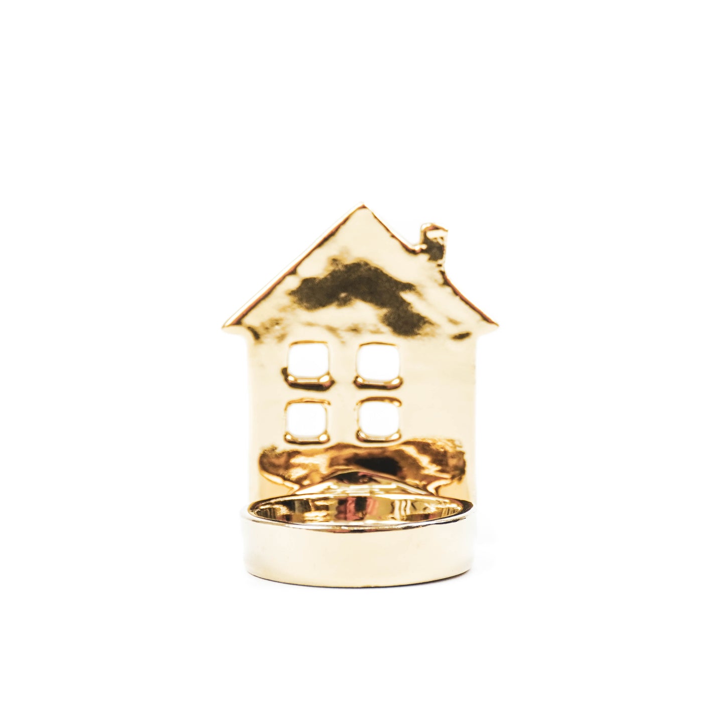 HV House Tealightholder - 5,5x5,5x9cm- Golden