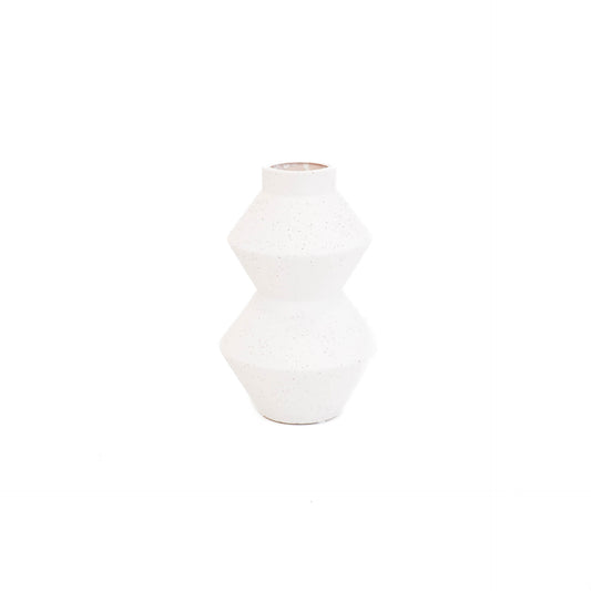Housevitamin Organic Shape Vase Ceramics - White -13x13x22cm