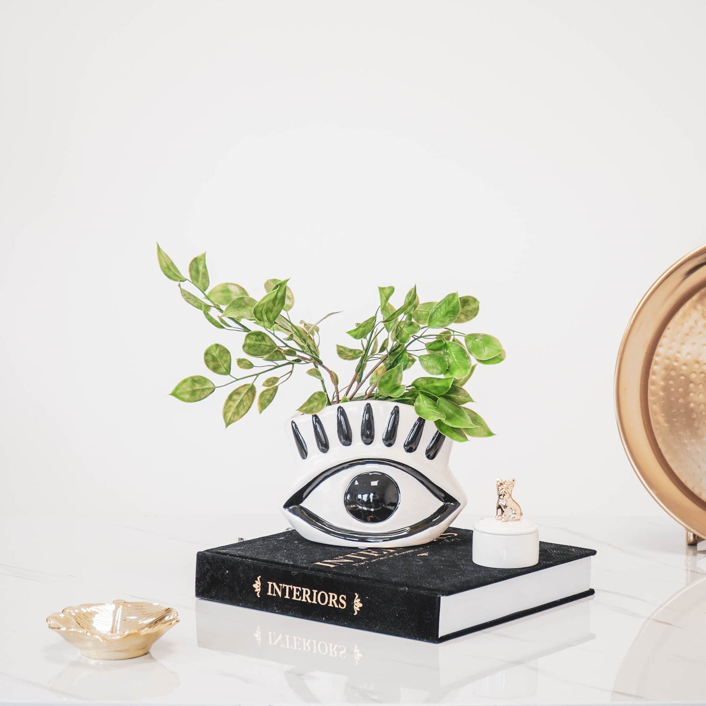 HV Eye See You Pot -Black/white-20x10x14