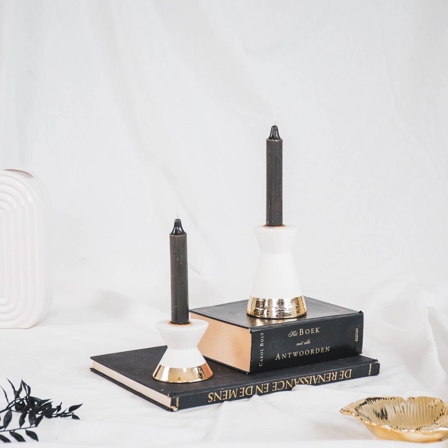 HV Golden Dip Dye Candleholder- 7,5x7,5x6,5