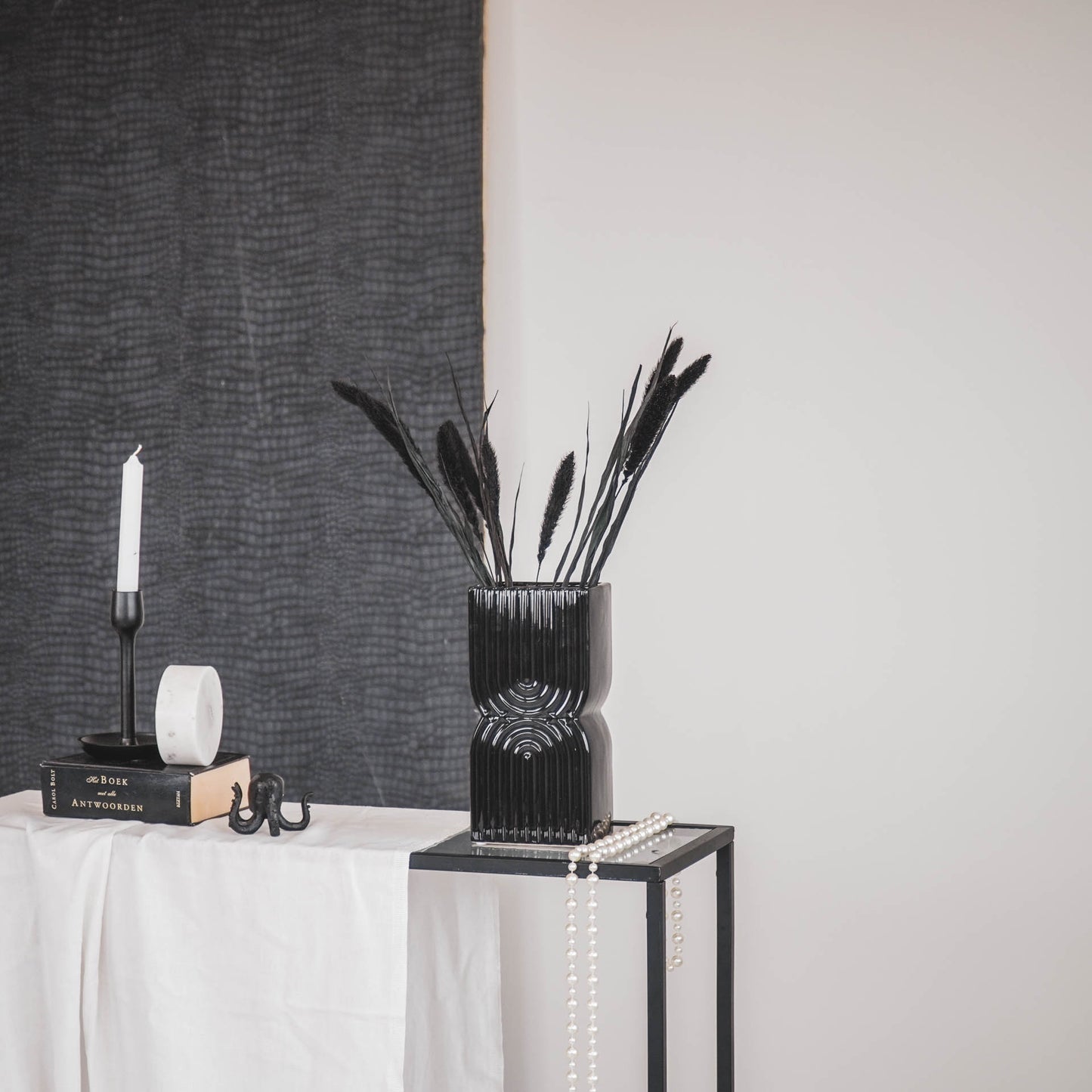 HV Rainbow Vase - Black- 12,5x7,5x24,5