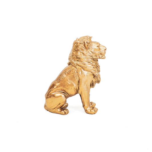 Housevitamin Sitting Lion - Gold - 16x22x31cm