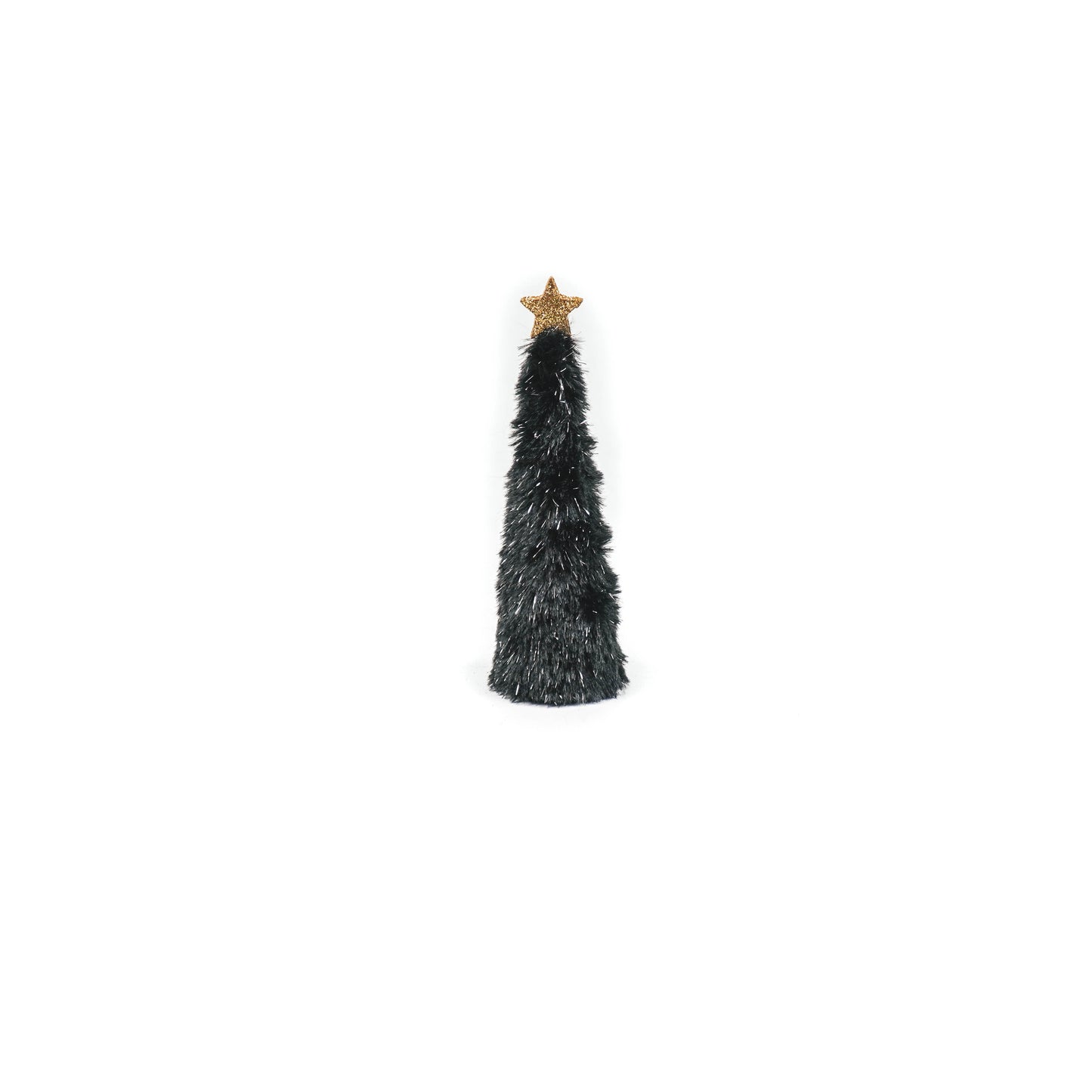HV Fuzzy Xmas tree - 4.5x4.5x17.5CM - Black