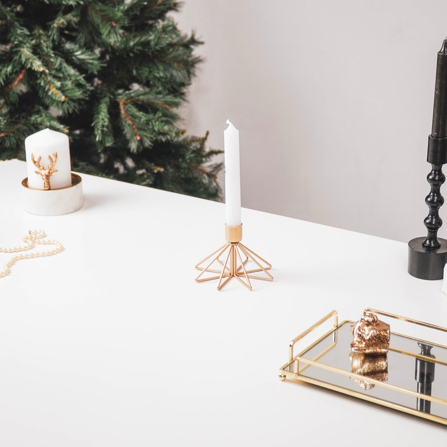 HV Metal Candleholder Star - 12x11.5x8CM - Gold