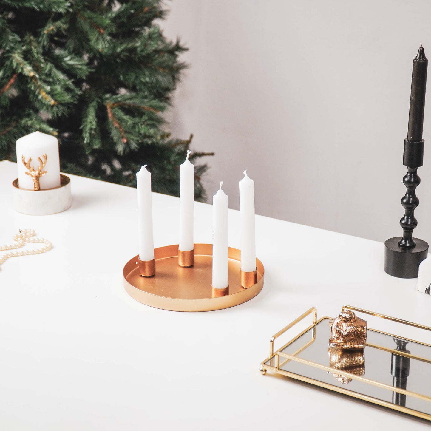 HV On the move candleholders - 20x20x2.8CM - Gold
