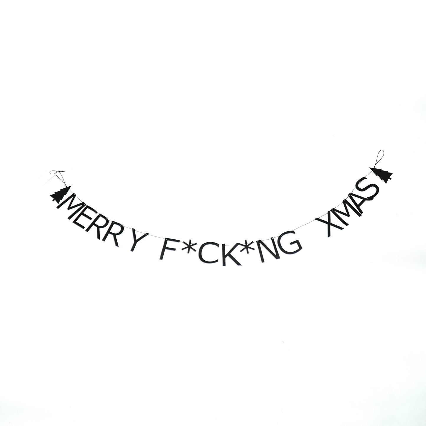 HV Merry F*ck*ng Xmas Garland- 160 cm- Black